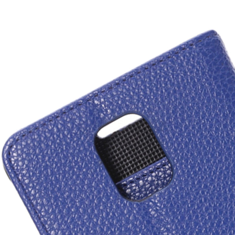 Litchi Texture Magnetic Button Horizontal Flip Leather Case with Holder & Card Slots & Wallet for Galaxy Note 4