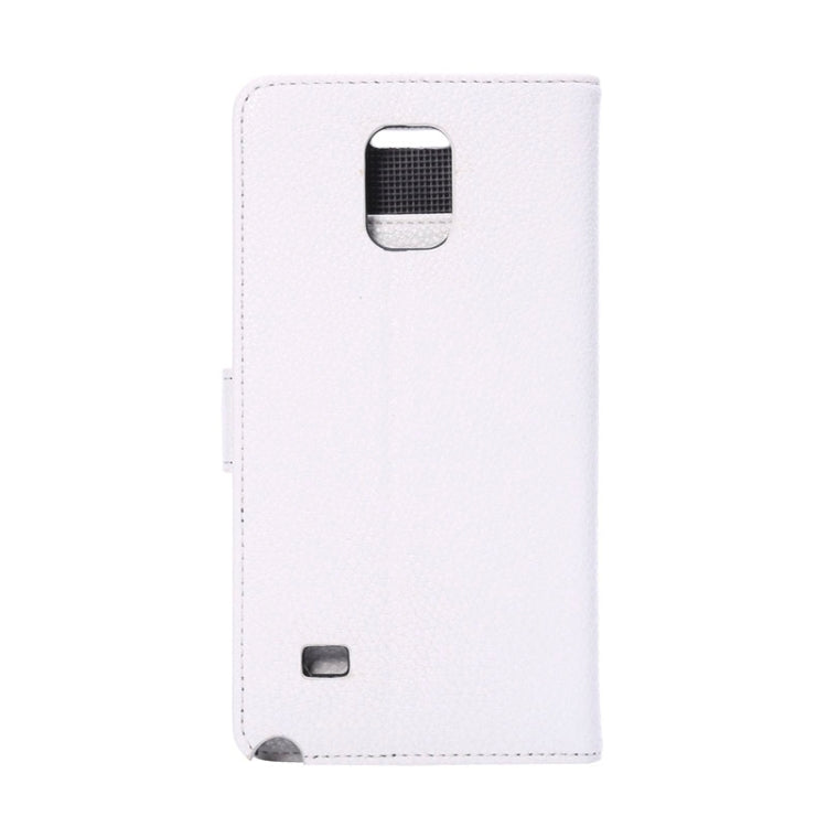 Litchi Texture Magnetic Button Horizontal Flip Leather Case with Holder & Card Slots & Wallet for Galaxy Note 4