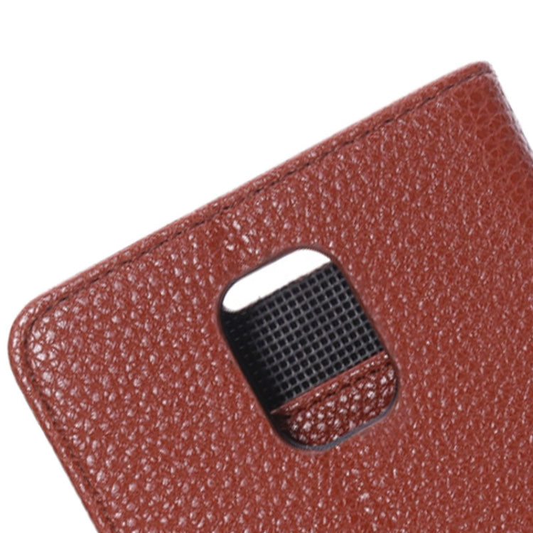 Litchi Texture Magnetic Button Horizontal Flip Leather Case with Holder & Card Slots & Wallet for Galaxy Note 4