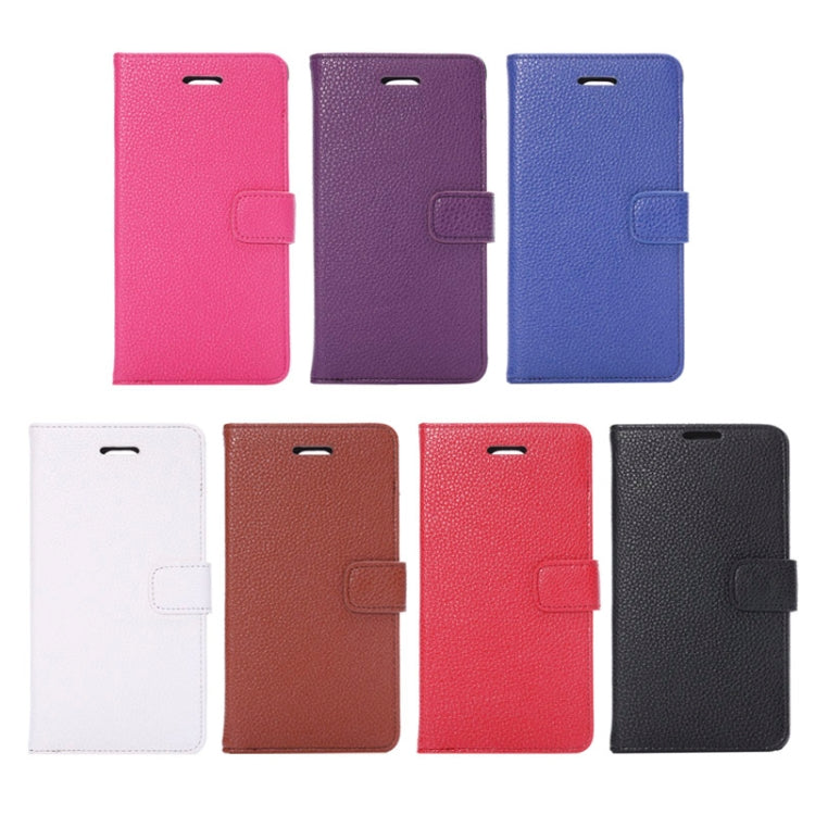Litchi Texture Magnetic Button Horizontal Flip Leather Case with Holder & Card Slots & Wallet for Galaxy Note 4