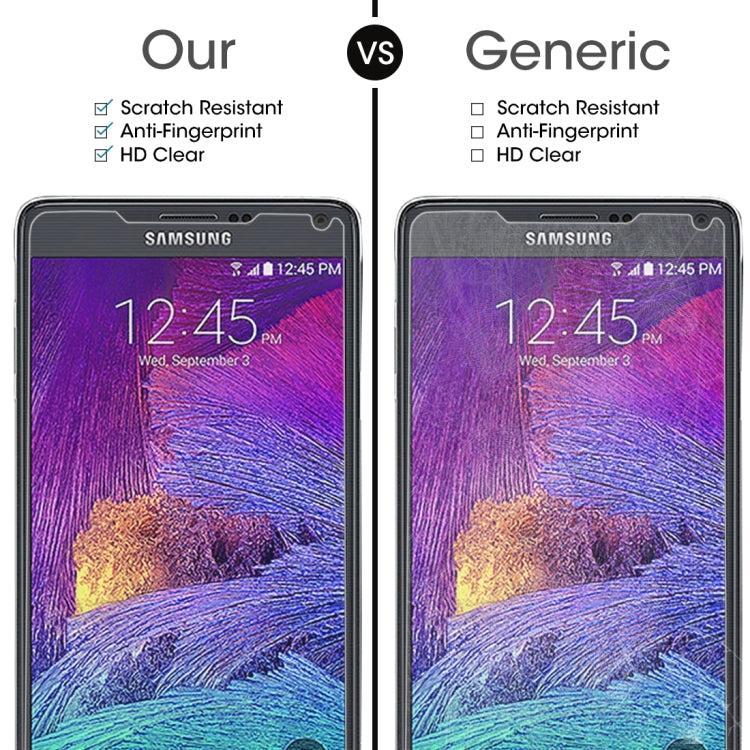 10 PCS for Galaxy Note 4 0.26mm 9H Surface Hardness Explosion-proof Non-full Screen Tempered Glass Film