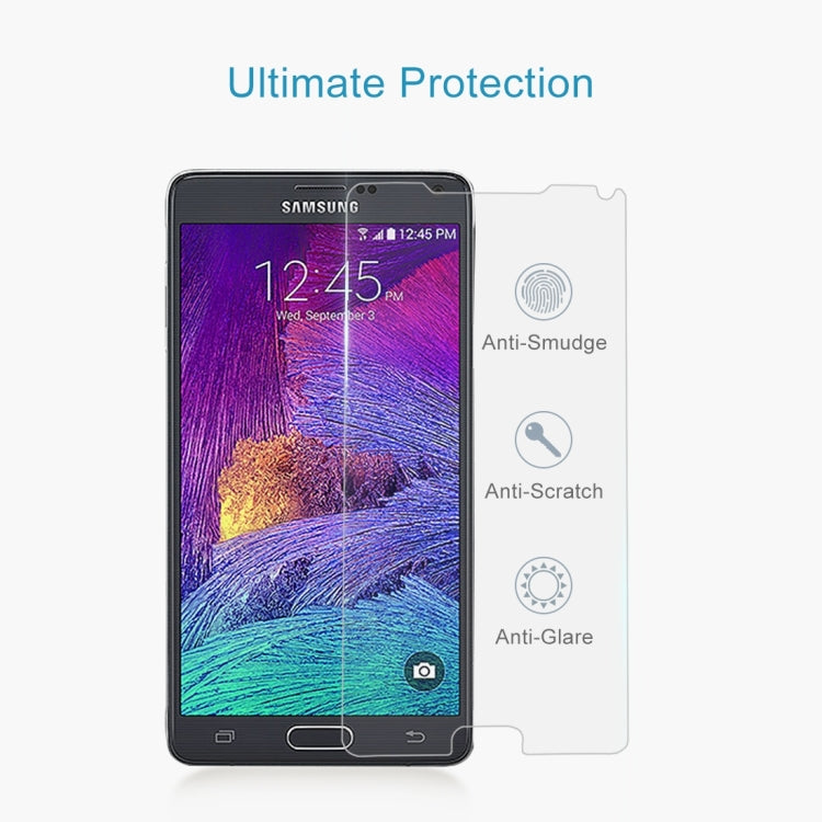 10 PCS for Galaxy Note 4 0.26mm 9H Surface Hardness Explosion-proof Non-full Screen Tempered Glass Film