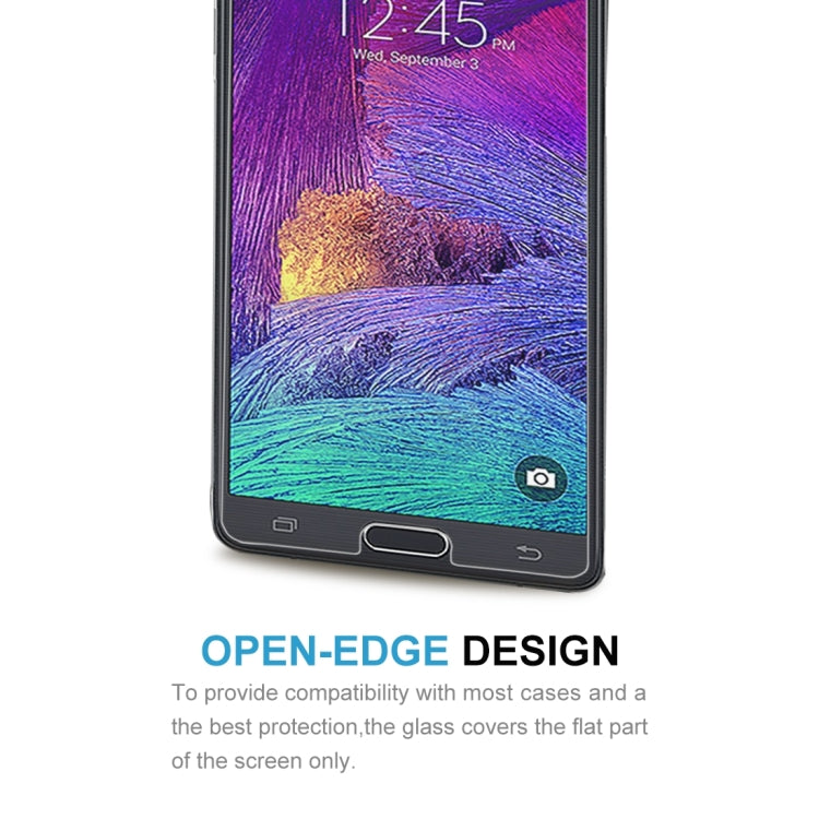 50 PCS for Galaxy Note 4 0.26mm 9H Surface Hardness Explosion-proof Non-full Screen Tempered Glass Film, No Retail Package