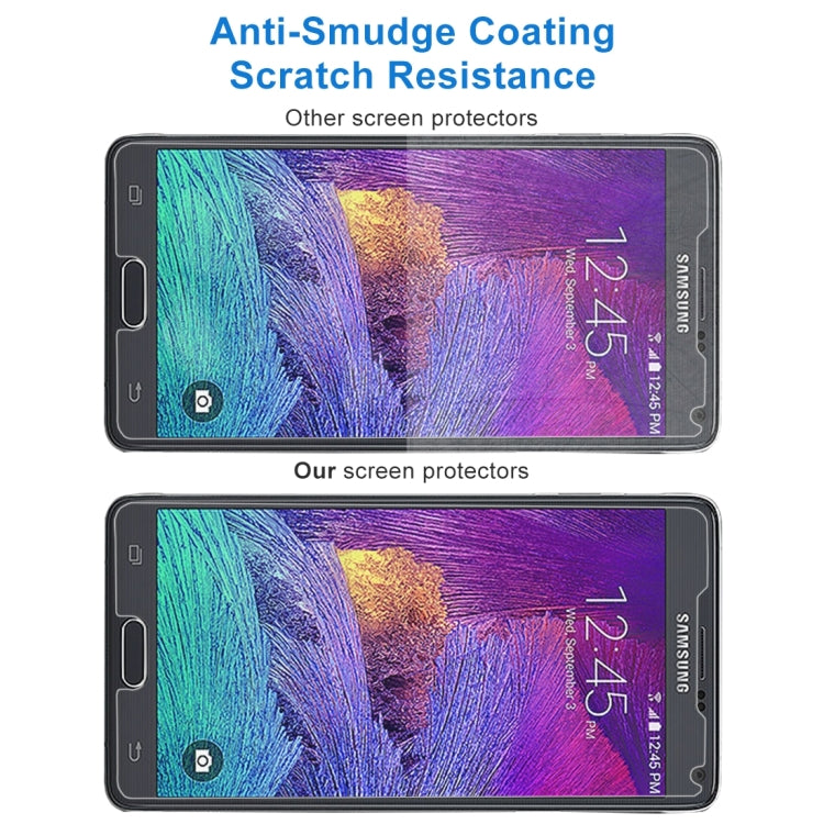 50 PCS for Galaxy Note 4 0.26mm 9H Surface Hardness Explosion-proof Non-full Screen Tempered Glass Film, No Retail Package