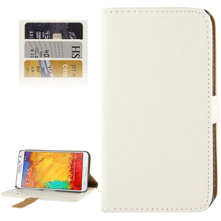 Horizontal Flip Leather Magnetic Buckle Case for Galaxy Note 3 Neo / N7505(White)