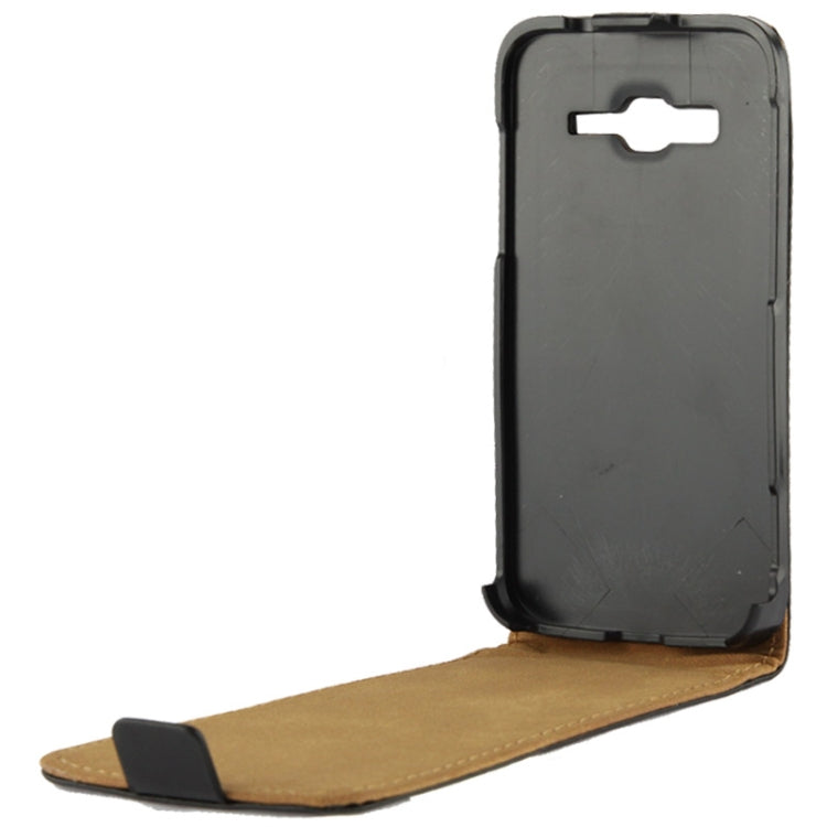 Vertical Flip Leather Magnetic Buckle Case for Galaxy S4 Active mini / i8580 (Black)