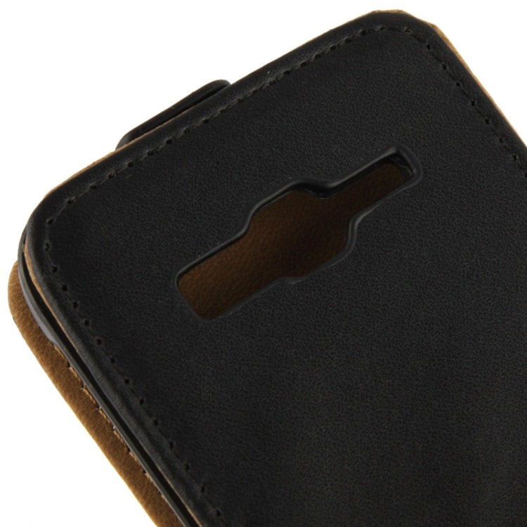 Vertical Flip Leather Magnetic Buckle Case for Galaxy S4 Active mini / i8580 (Black)