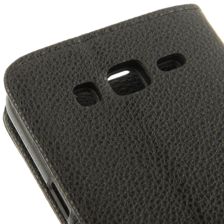 Lichee Texture Horizontal Flip Button Leather Case with Credit Card Slots & Holder for Galaxy Grand 2 / G7106