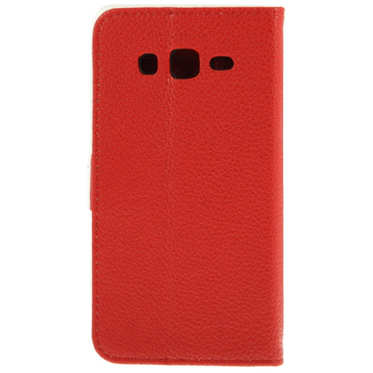 Lichee Texture Horizontal Flip Button Leather Case with Credit Card Slots & Holder for Galaxy Grand 2 / G7106