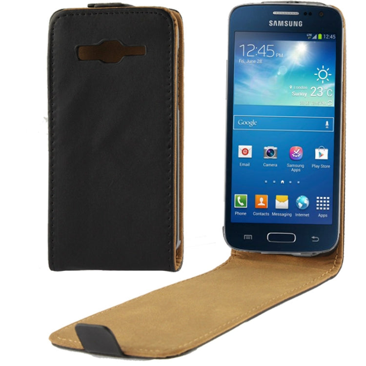 Vertical Flip Leather Magnetic Buckle Case for Galaxy Express 2 / G3815 (Black)
