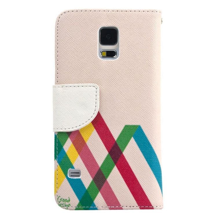 Bear Pattern Wallet Flip Leather Case with Holder & Lanyard for Galaxy S5 / G900