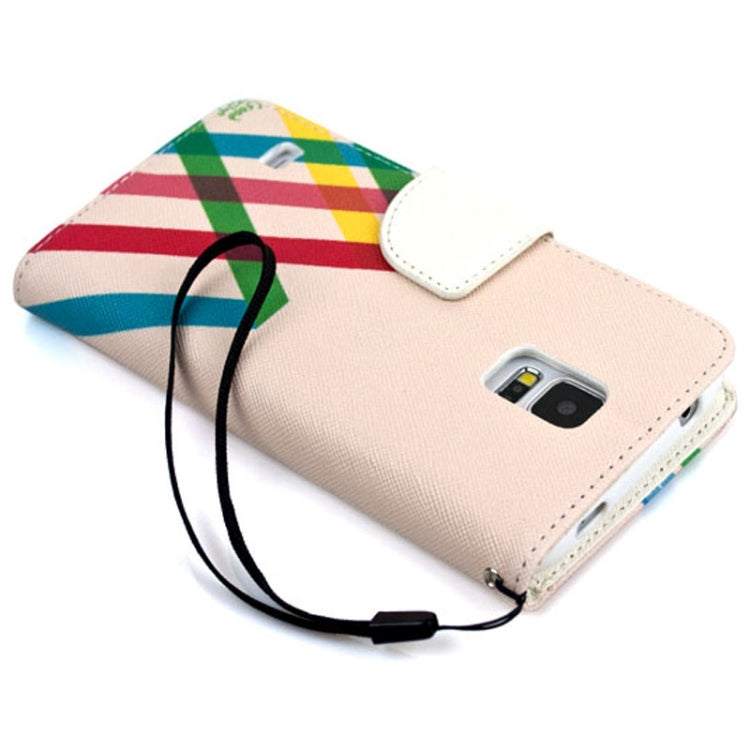 Bear Pattern Wallet Flip Leather Case with Holder & Lanyard for Galaxy S5 / G900