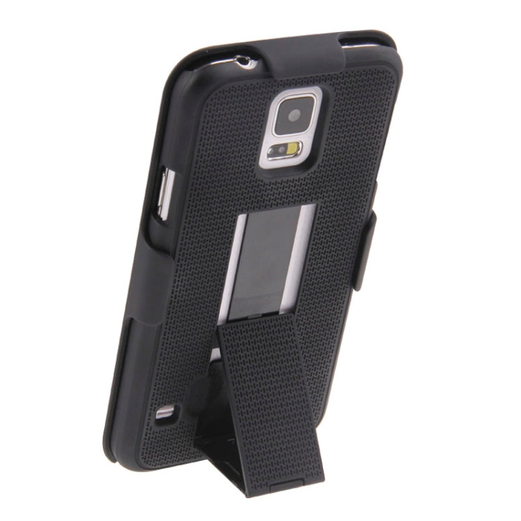 Plastic Case with 360 Degree Rotating Clip and Holder for Galaxy S5 / G900(Black)
