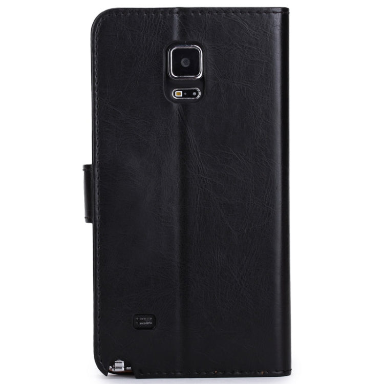 Crazy Horse Texture Horizontal Flip Magnetic Button Leather Case with Holder & Card Slots & Wallet for Galaxy Note 4