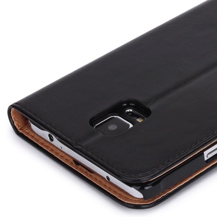 Crazy Horse Texture Horizontal Flip Magnetic Button Leather Case with Holder & Card Slots & Wallet for Galaxy Note 4