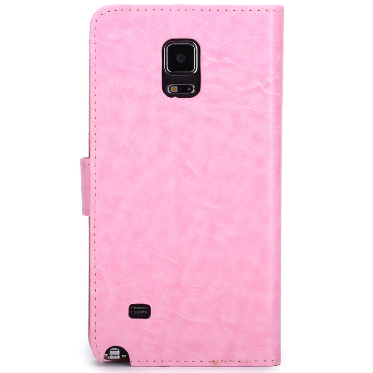 Crazy Horse Texture Horizontal Flip Magnetic Button Leather Case with Holder & Card Slots & Wallet for Galaxy Note 4