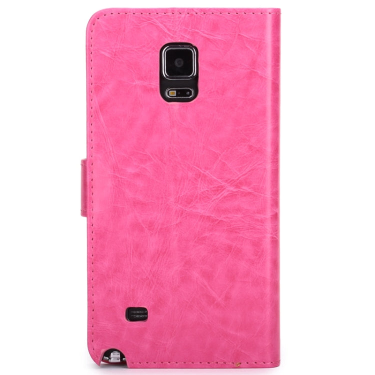 Crazy Horse Texture Horizontal Flip Magnetic Button Leather Case with Holder & Card Slots & Wallet for Galaxy Note 4