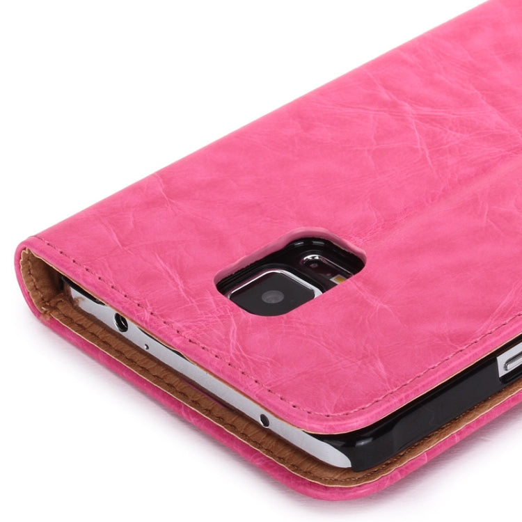 Crazy Horse Texture Horizontal Flip Magnetic Button Leather Case with Holder & Card Slots & Wallet for Galaxy Note 4