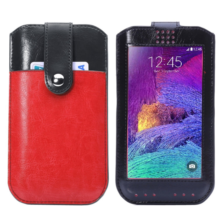 Universal Crazy Horse Texture Leather Case with Fullscreen Touch & Card Slots for Galaxy Note 4 / Note III / N900