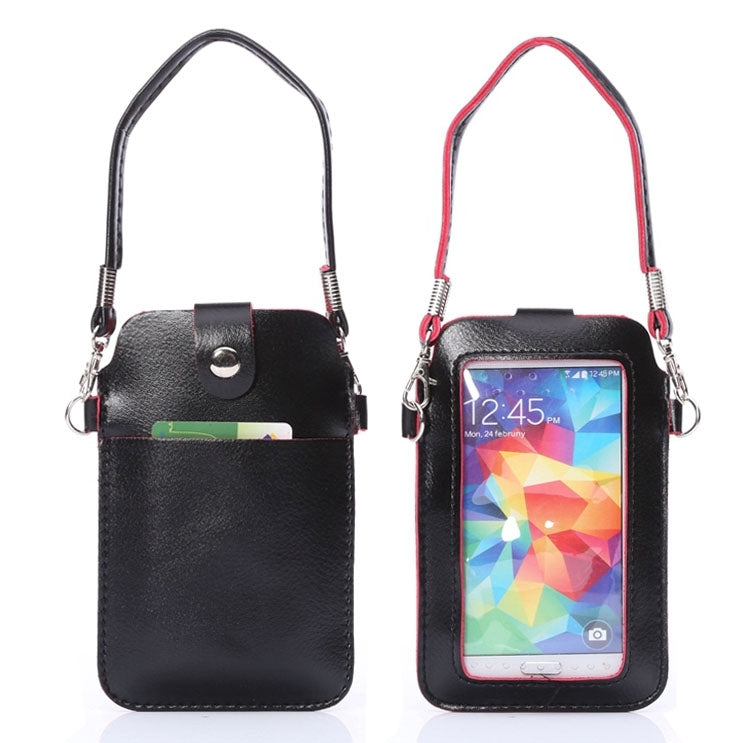 Universal Leather Cellphone Case bag pouch with Fullscreen Touch for iPhone 6 & 5 / Samsung S7 / S6 / S5 / G900 / i9500 / i9300 / i9250 / i8750