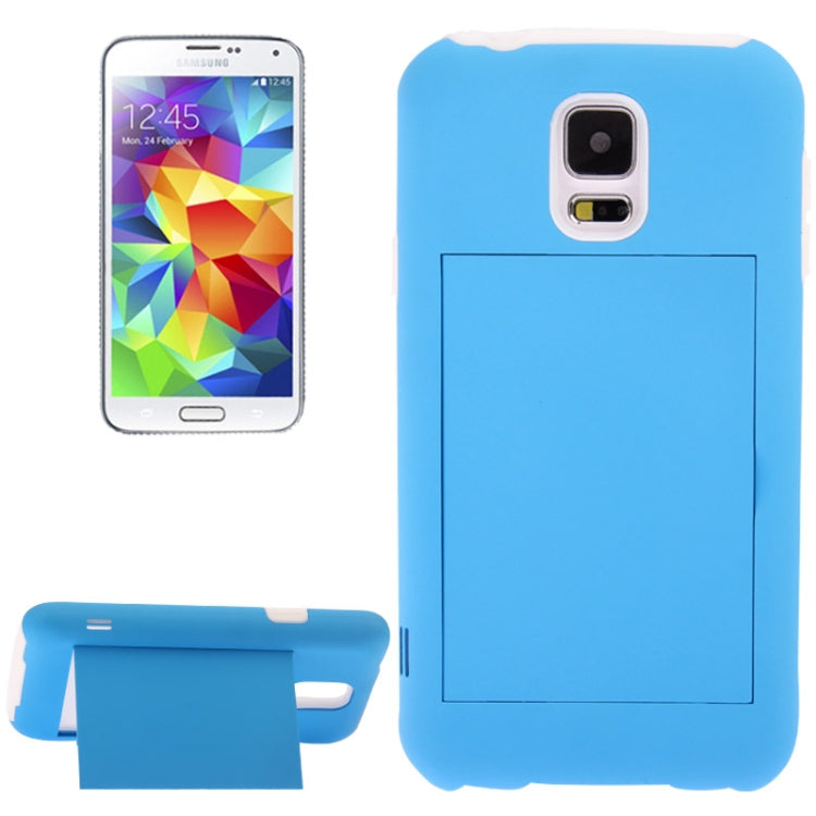 2-color Series Plastic + Silicone Combination Case with Holder for Galaxy S5 / G900