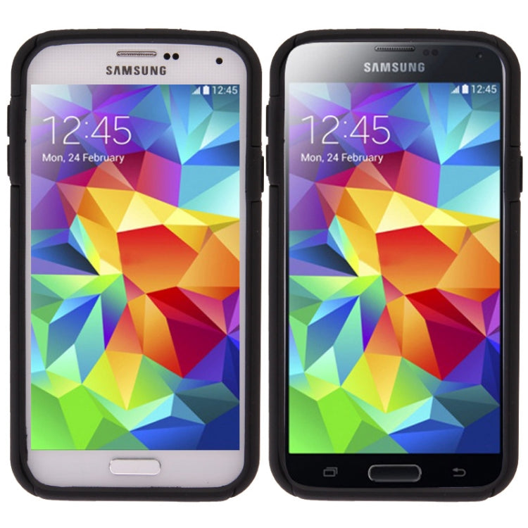 2-color Series Plastic + Silicone Combination Case with Holder for Galaxy S5 / G900