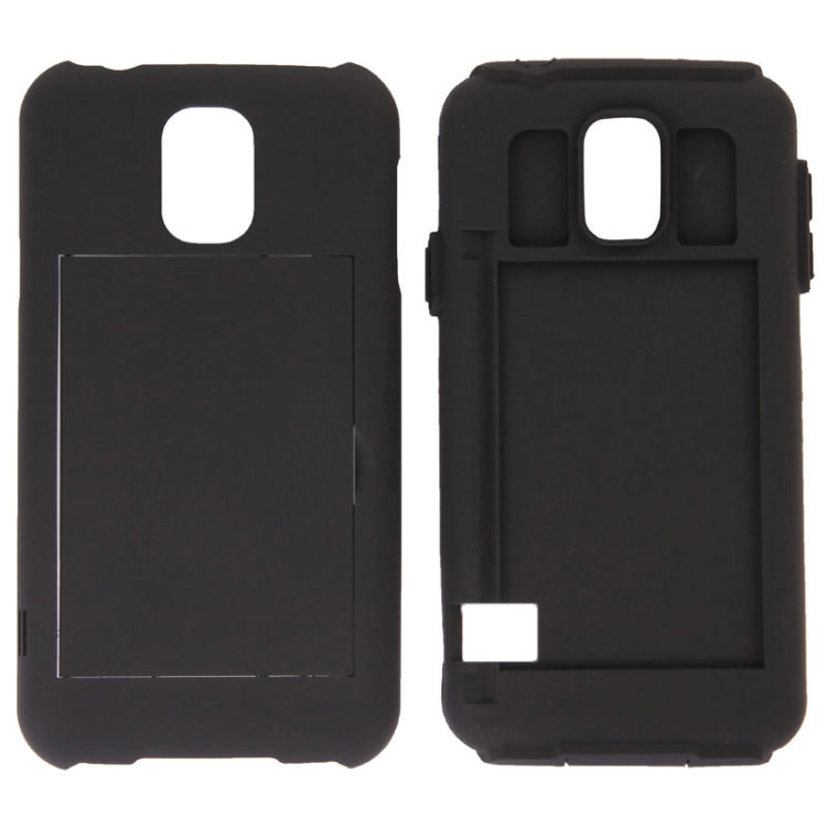 2-color Series Plastic + Silicone Combination Case with Holder for Galaxy S5 / G900