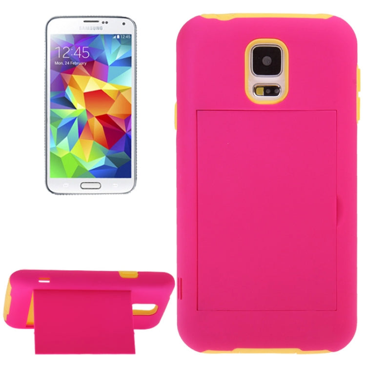 2-color Series Plastic + Silicone Combination Case with Holder for Galaxy S5 / G900