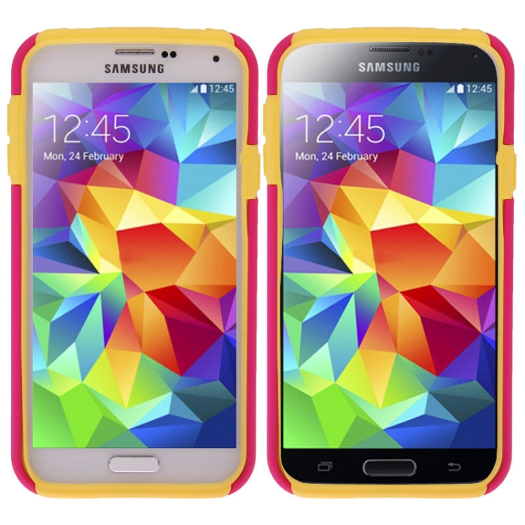 2-color Series Plastic + Silicone Combination Case with Holder for Galaxy S5 / G900