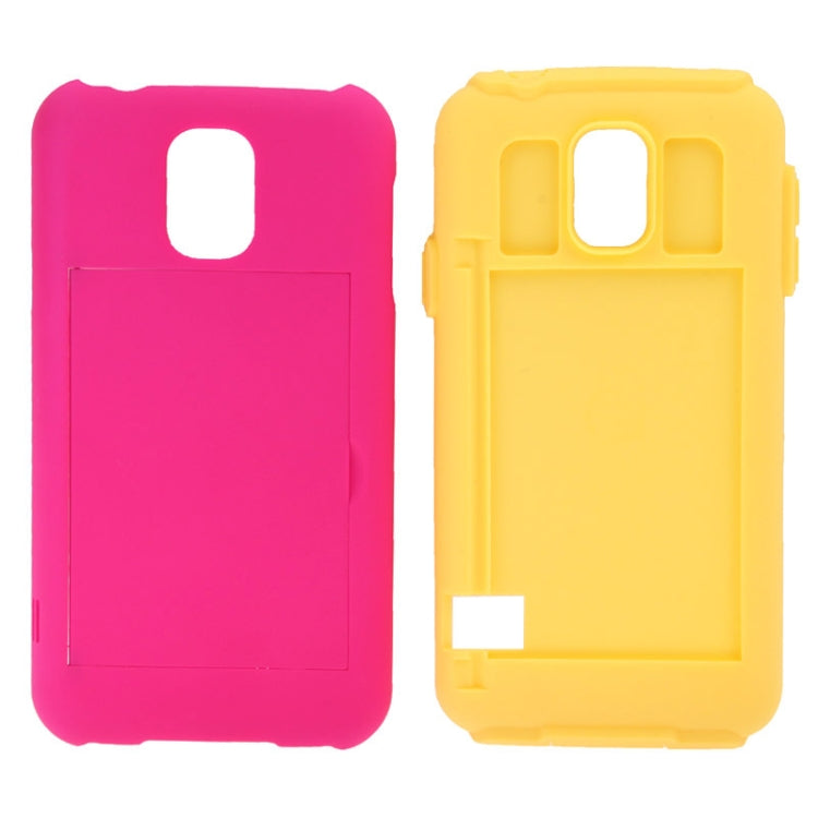 2-color Series Plastic + Silicone Combination Case with Holder for Galaxy S5 / G900