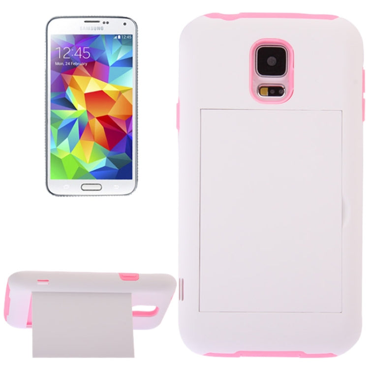 2-color Series Plastic + Silicone Combination Case with Holder for Galaxy S5 / G900