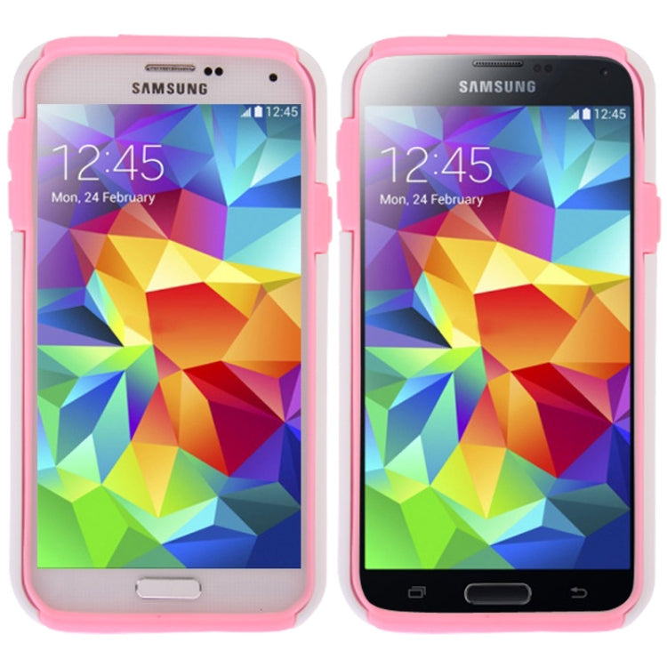 2-color Series Plastic + Silicone Combination Case with Holder for Galaxy S5 / G900