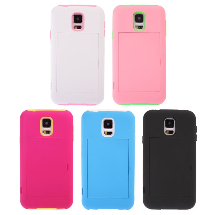 2-color Series Plastic + Silicone Combination Case with Holder for Galaxy S5 / G900