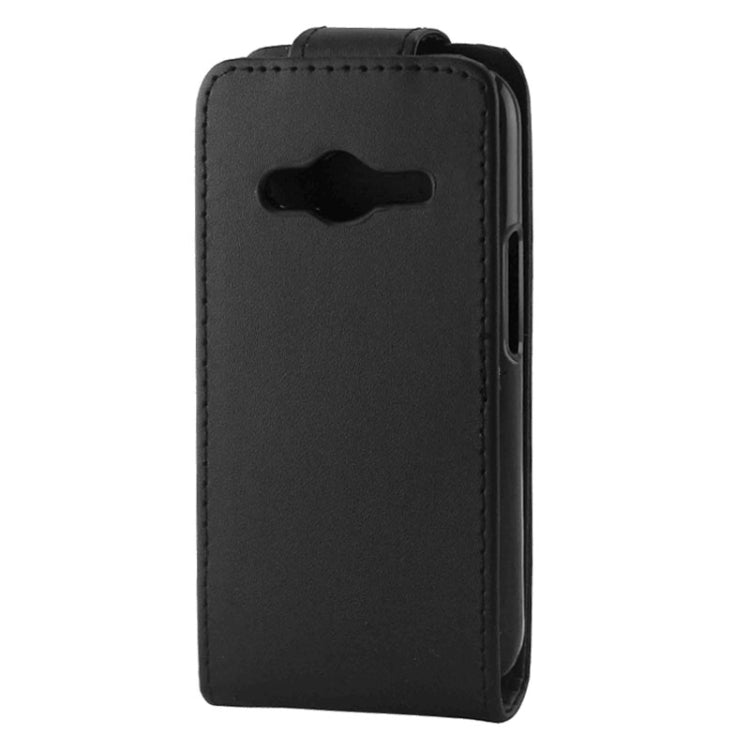 Vertical Flip Leather Case for Galaxy Ace 4 / G313F(Black)