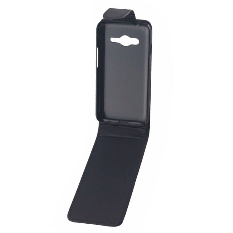 Vertical Flip Leather Case for Galaxy Ace 4 / G313F(Black)