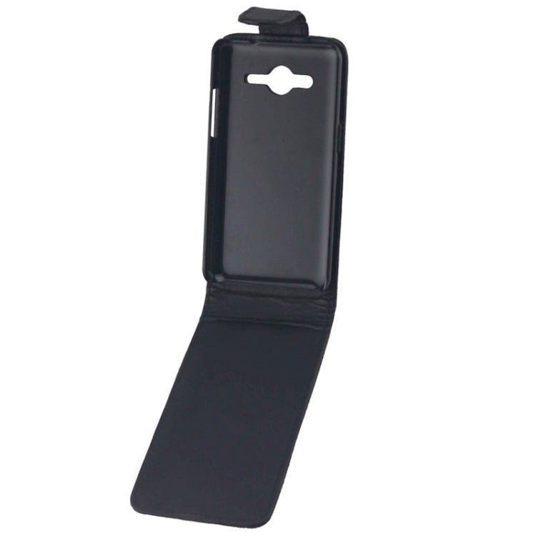 Vertical Flip Leather Case for Galaxy Core II / SM-G355H(Black)