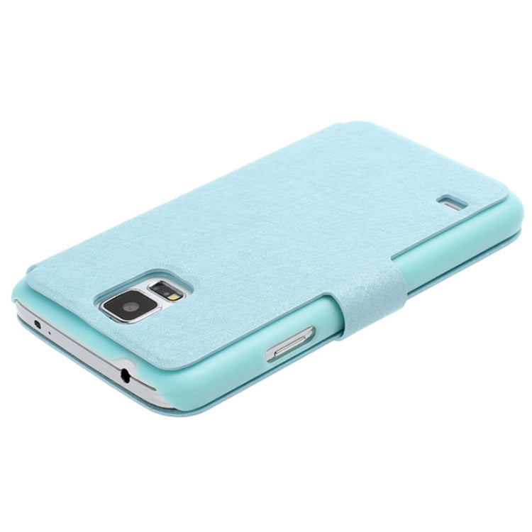 Hairline Texture Four Leaf Clover Diamond Encrusted Flip Leather Case with Holder & Credit Card Slot for Galaxy S5 / G900