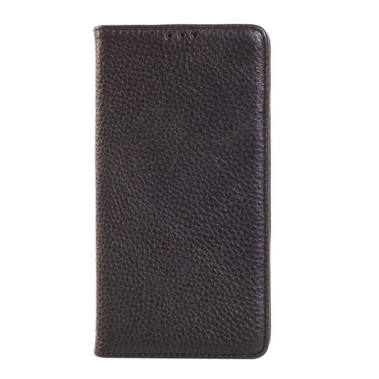 Litchi Texture Horizontal Flip Genuine Leather Case with Credit Card Slot&Holder for Galaxy Note 4