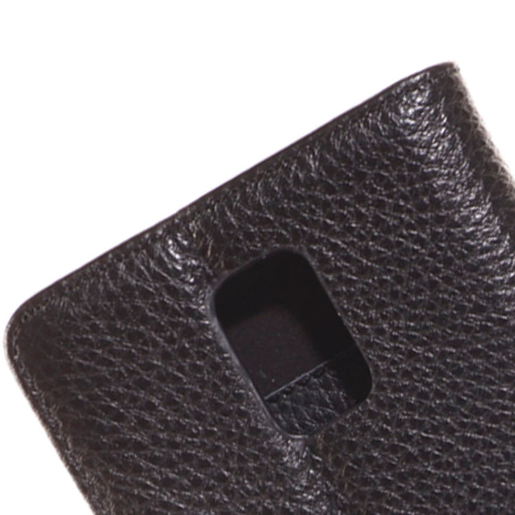 Litchi Texture Horizontal Flip Genuine Leather Case with Credit Card Slot&Holder for Galaxy Note 4