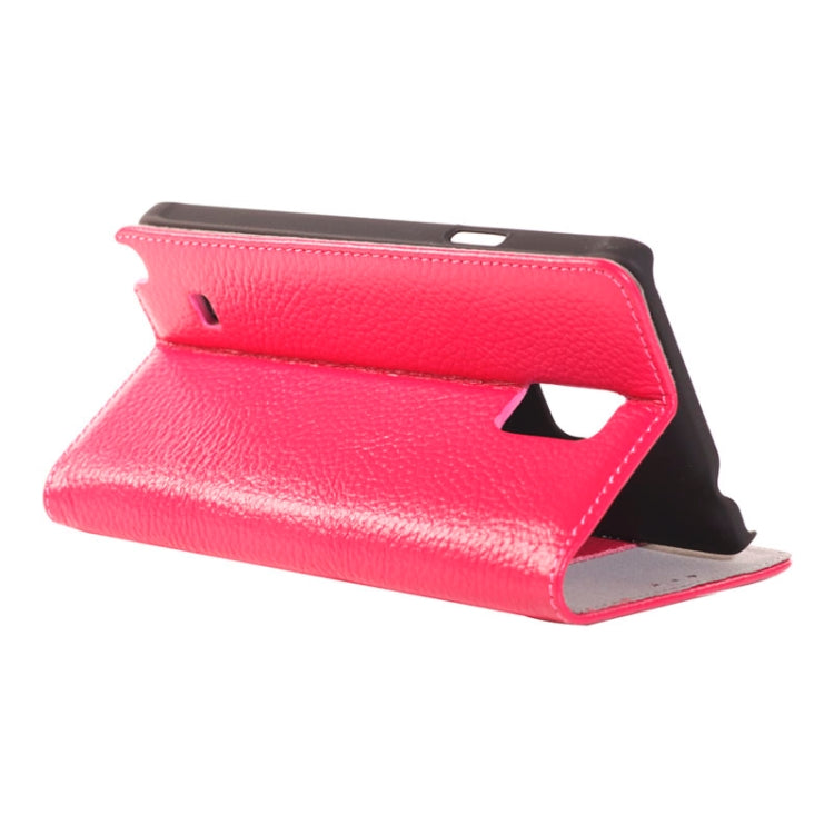 Litchi Texture Horizontal Flip Genuine Leather Case with Credit Card Slot&Holder for Galaxy Note 4