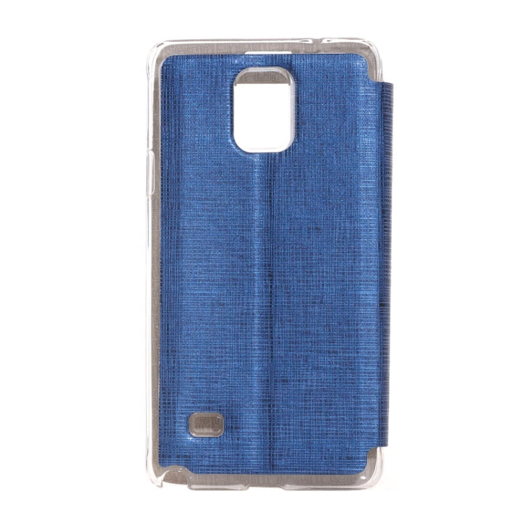 Cross Texture Horizontal Flip Leather Case with Call Display ID for Galaxy Note 4