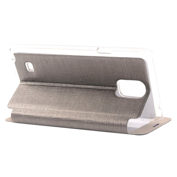 Cross Texture Horizontal Flip Leather Case with Call Display ID for Galaxy Note 4