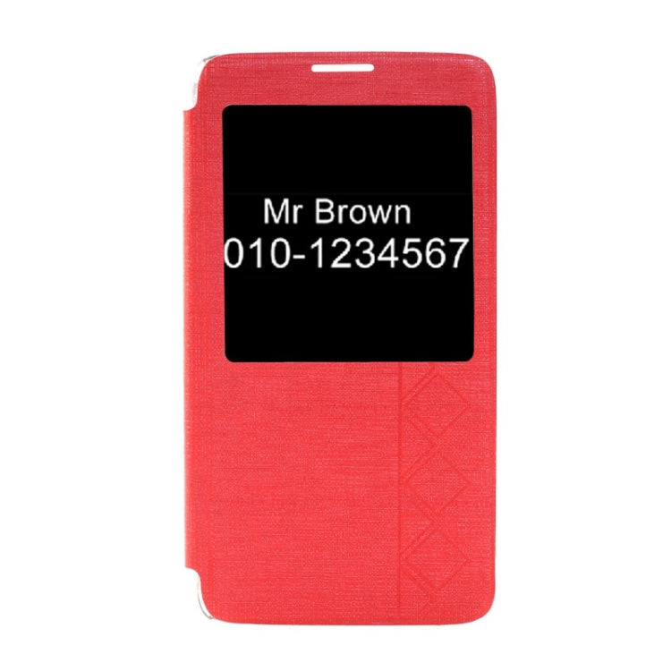 Cross Texture Horizontal Flip Leather Case with Call Display ID for Galaxy Note 4