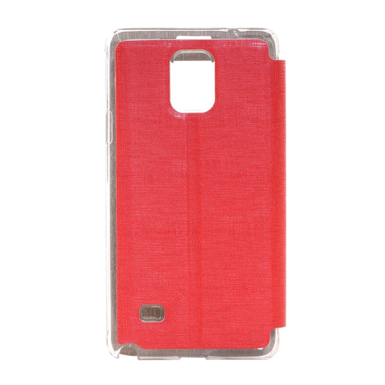 Cross Texture Horizontal Flip Leather Case with Call Display ID for Galaxy Note 4