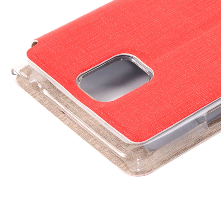 Cross Texture Horizontal Flip Leather Case with Call Display ID for Galaxy Note 4