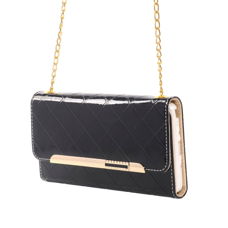 Wallet Style Leather Case with Chain & Card Slots & Money Pocket for Galaxy Note 4