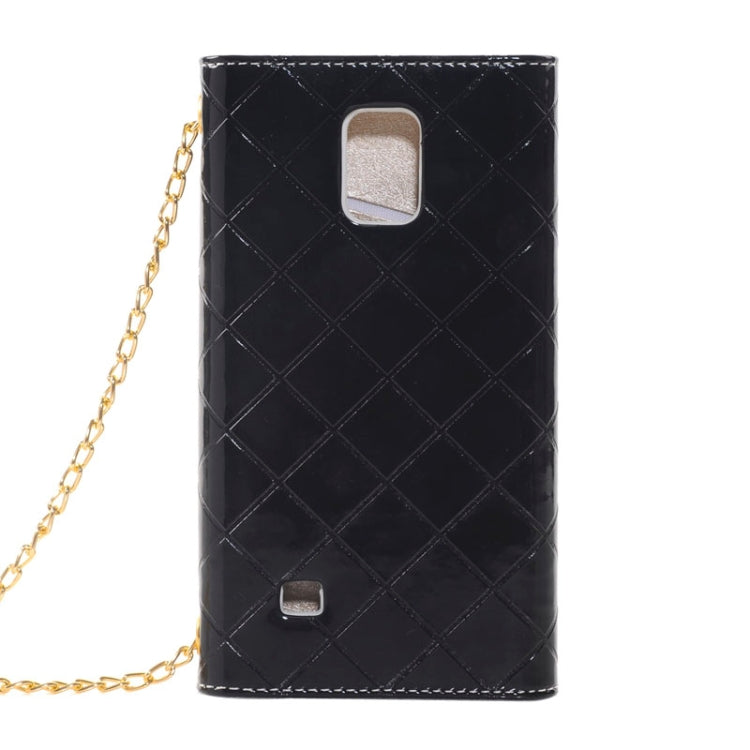 Wallet Style Leather Case with Chain & Card Slots & Money Pocket for Galaxy Note 4