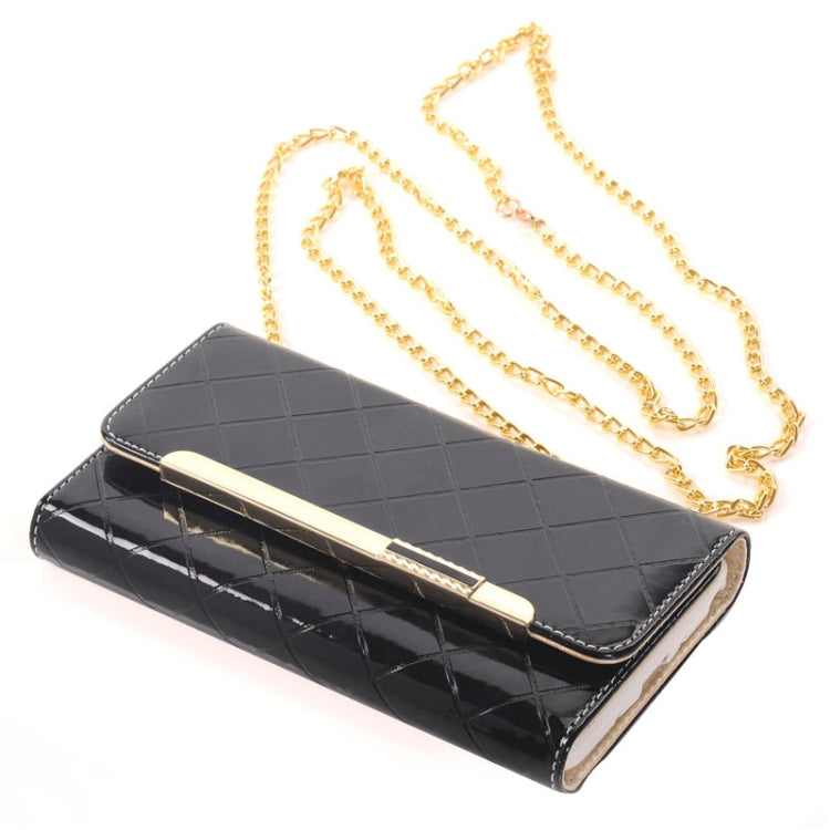 Wallet Style Leather Case with Chain & Card Slots & Money Pocket for Galaxy Note 4