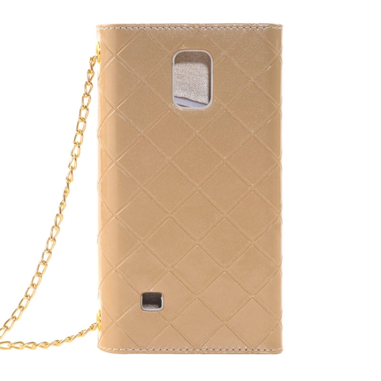 Wallet Style Leather Case with Chain & Card Slots & Money Pocket for Galaxy Note 4