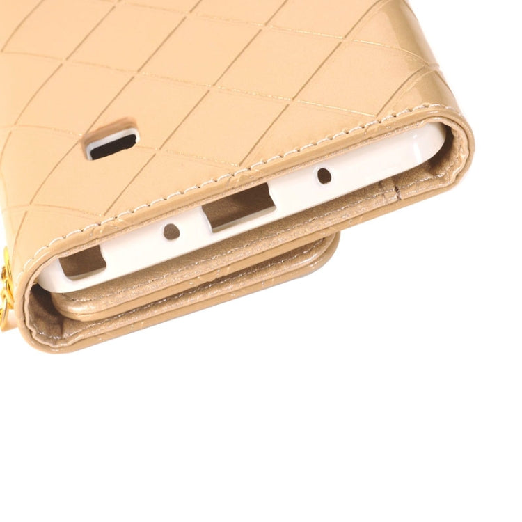 Wallet Style Leather Case with Chain & Card Slots & Money Pocket for Galaxy Note 4